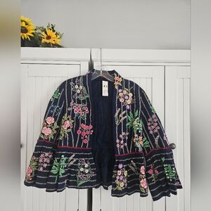 Floral Embroidered Women's Jacket